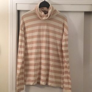 J.crew Striped loose turtle neck top
